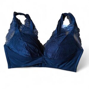 UNDERSTANCE Uplift Plunge Wireless Lace Bra Black 36D